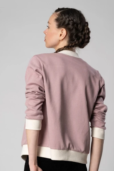 Fairer Damenblouson Rosa mit Steppmuster - fair produziert in Europa