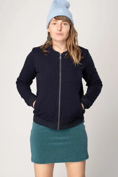 Fairer Damenblouson in Navy Frontansicht