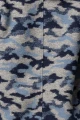 Hemdjacke für Damen aus Wolle blaues Camouflage-Muster Detailansicht Rückseite