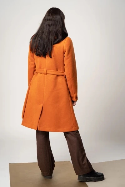 Wollmantel für Damen in Orange von Mrs.Hippie