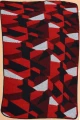 Picknick Decke 150x220 cm in Rot-Schwarz-Weiß gemustert