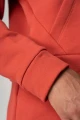 Kurze Sweatjacke aus Biobaumwolle für Damen Rot Detailansicht Ärmelbund