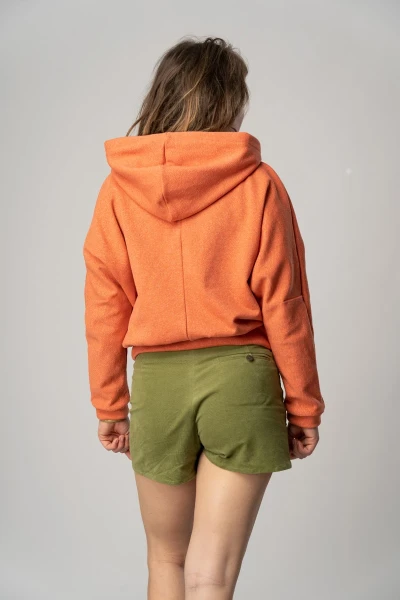 Sweatjacke aus Baumwolle für Damen Orange