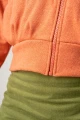 Sweatjacke aus Baumwolle für Damen Orange Detailansicht Bündchen