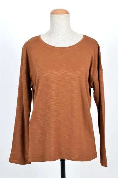 Langarmshirt Viskose für Damen Bronze Adrett Front