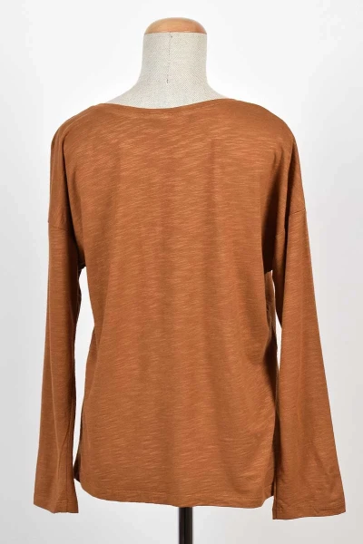 Langarmshirt Viskose für Damen Bronze Adrett Front