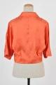 Kurze Bluse für Damen aus Modal Orange Rückansicht