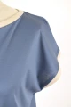 Damen Shirt aus Biobaumwolle Kurzarm in Blau Kurzärmel