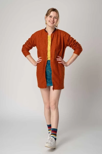 Oversize Jacke für Damen Orange Adrett