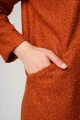 Oversize Jacke für Damen Orange Adrett Detailansicht Seitentasche