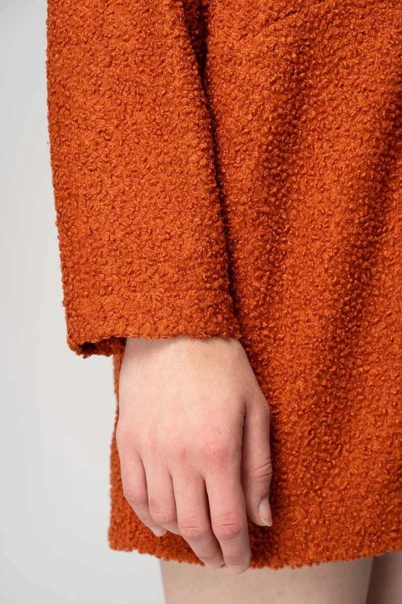 Oversize Jacke für Damen Orange Adrett Detailansciht Ärmel