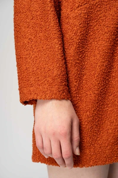 Oversize Jacke für Damen Orange Adrett Detailansciht Ärmel