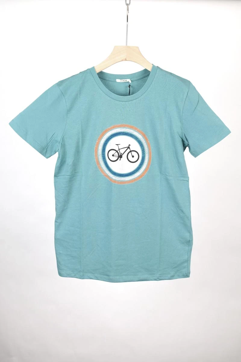 Greenbomb T-Shirt für Herren Hellblau Bike Target Front