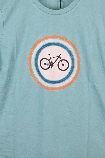 Greenbomb T-Shirt für Herren Hellblau Bike Target Front