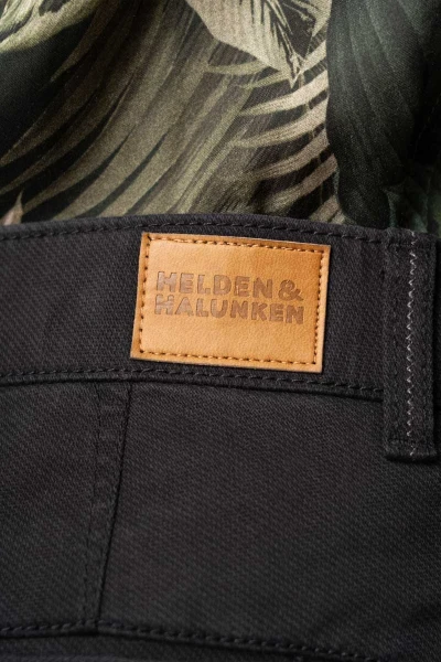 Chino Hose für Herren Schwarz strukturiert - Helden & Halunken