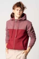 Sweatjacke "Oli" - weinrot / rosa meliert