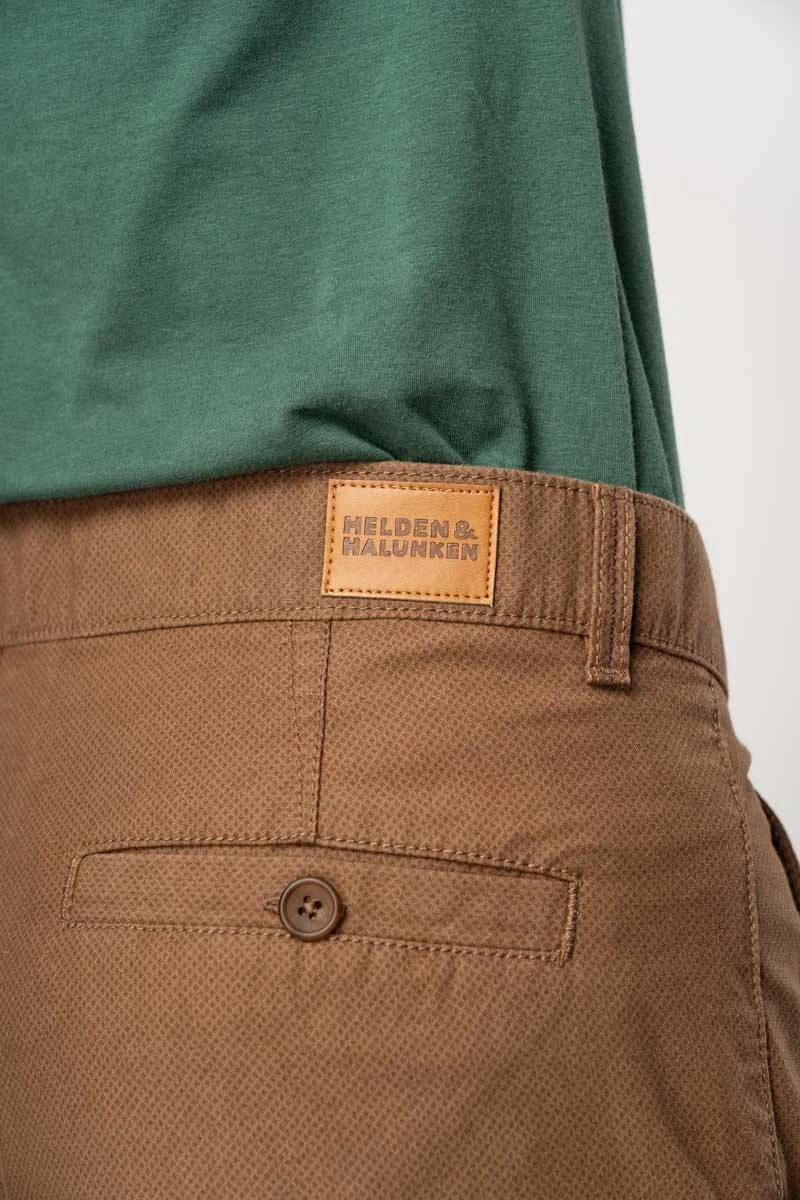 Chino Hose für Herren in Braun strukturiert - Helden & Halunken