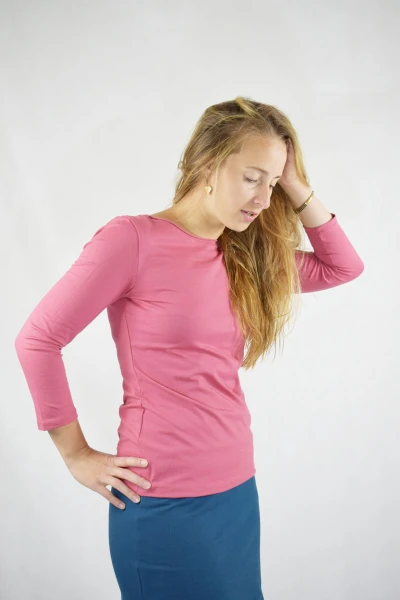 3/4-Arm-Shirt für Damen in Rosa von Mrs.Hippie