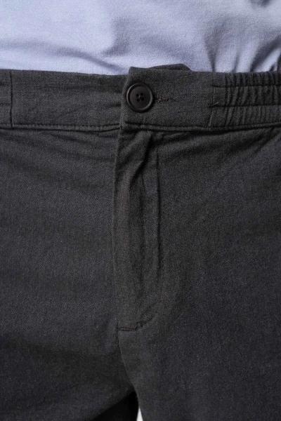 Joggpants für Herren aus Baumwolle Anthrazit Detailansicht Front