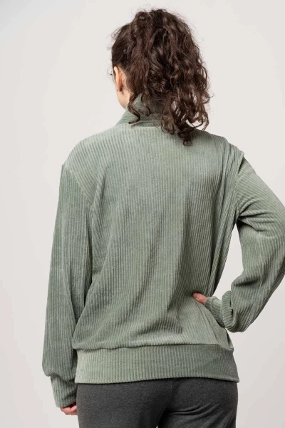 Troyer Pullover für Damen aus Jerseycord in Mintgrün von Potatoes