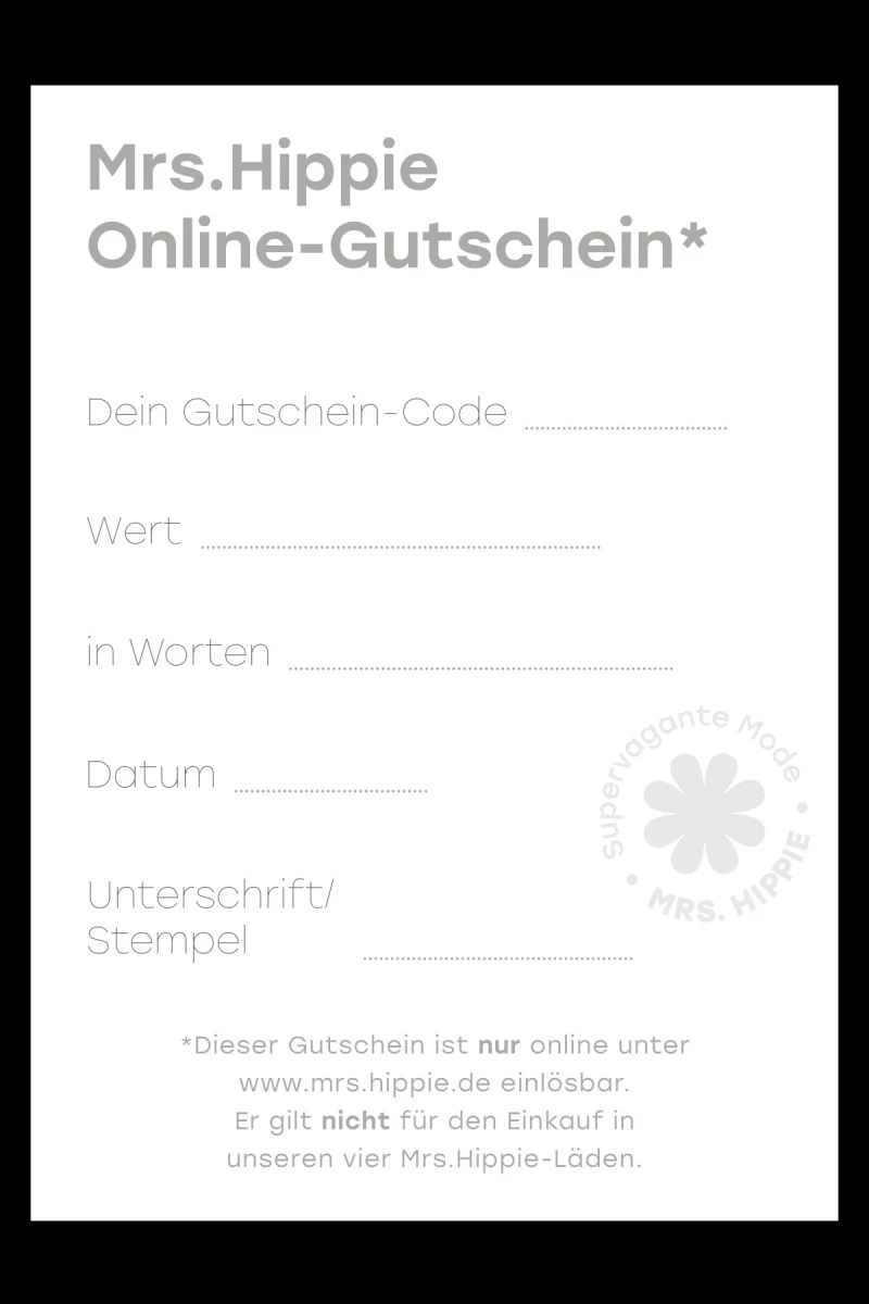 Mrs.Hippie Online-Gutschein N°22