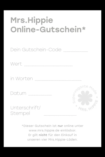 Mrs.Hippie Online-Gutschein N°22