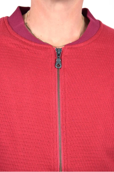 Blouson Jacke "Bomba" - rot mit Struktur