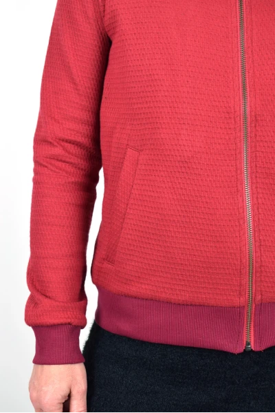 Blouson Jacke "Bomba" - rot mit Struktur