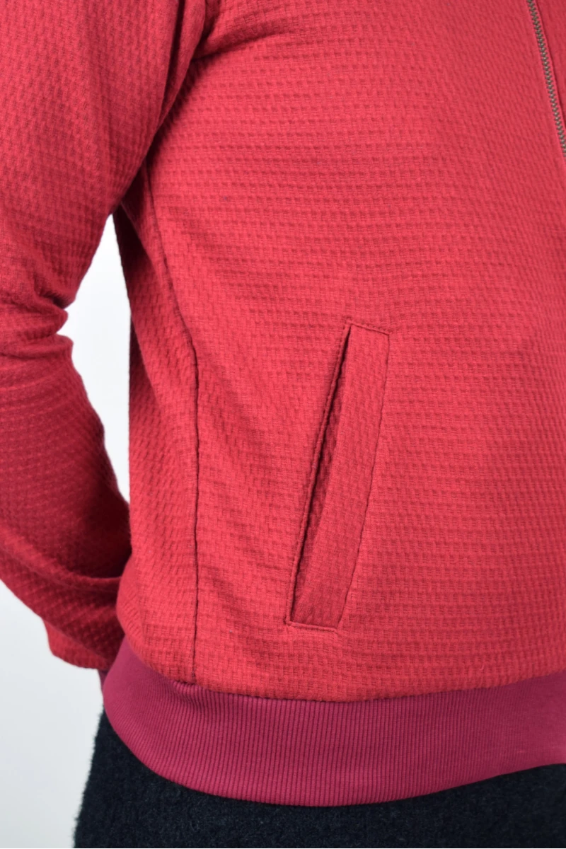 Blouson Jacke "Bomba" - rot mit Struktur