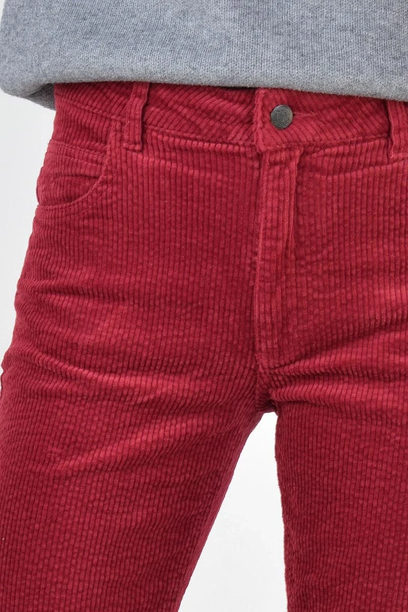 Breitcordhose für Damen in Rot von Wally Detailansicht Front