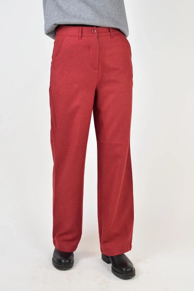 Culotte Hose "Kora" lang Wolle - rot