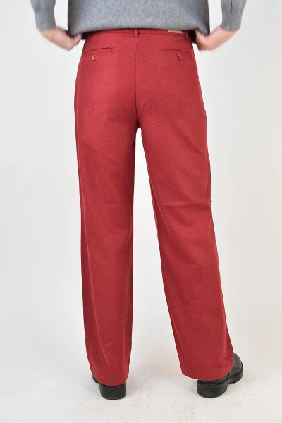 Culotte Hose "Kora" lang Wolle - rot