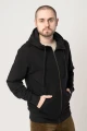 Schwarze Sweatjacke „Matthew“ organic cotton - faire Produktion