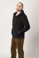 Schwarze Sweatjacke „Matthew“ organic cotton - faire Produktion